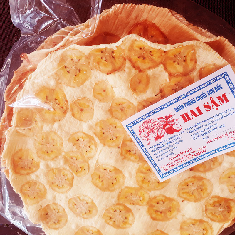 Bánh tráng chuối nướng